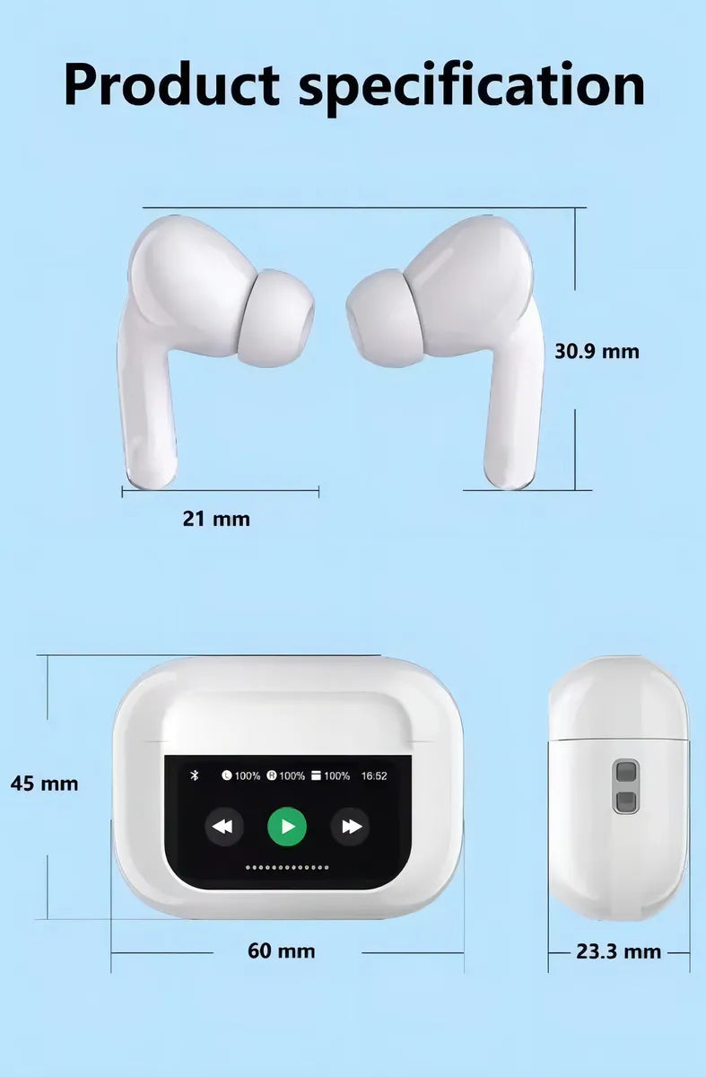 Auriculares inalámbricos A9 Pro con pantalla táctil Anc Tws Noise